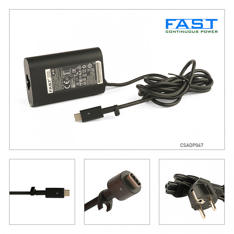 Fast Dell 45W Usb Type C Şarj Adaptörü 5V 2A, 20V 2.25A CSADP047