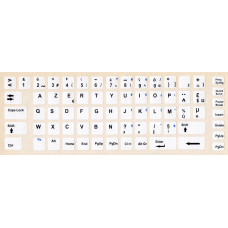 Fransızca Türkçe AZERTY Beyaz Klavye Sticker, Fransızca Türkçe Beyaz Klavye Etiketi, Fransızca Klavye Sticker